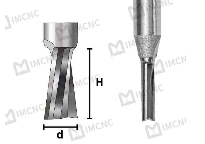 Double Flute Straight Plunge Solid Carbide CNC Bit