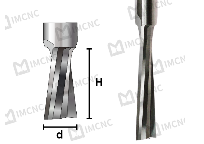 Double Flute Straight Plunge Solid Carbide CNC Bit