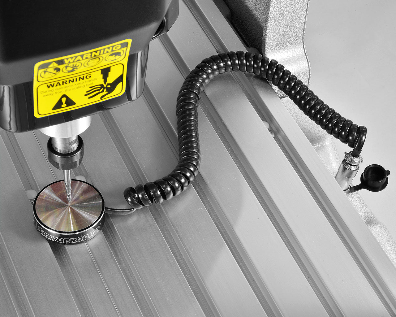 IMCNC Z axis tool-setter with integrated wiring for safe CNC calibration