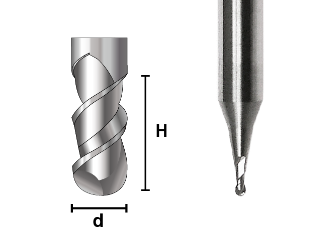 Fine Detail Solid Carbide CNC Bit