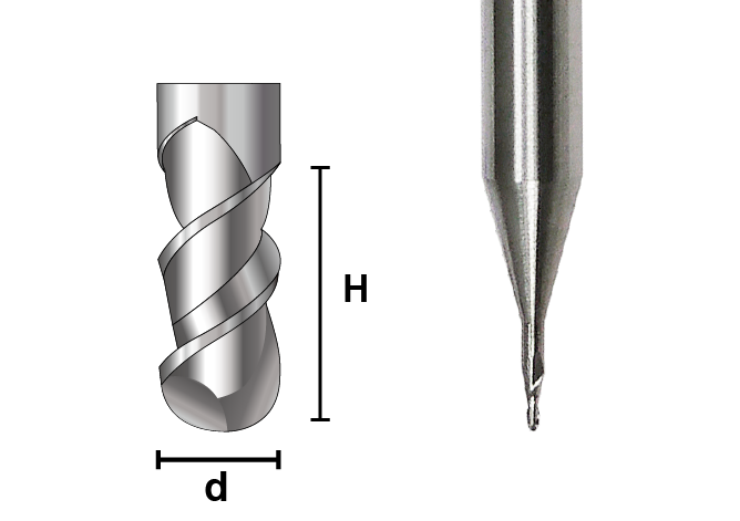 Feiner Detail-CNC-Fräser aus Vollhartmetall