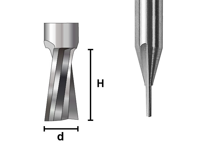 Single Flute Straight Plunge Solid Carbide CNC Bit