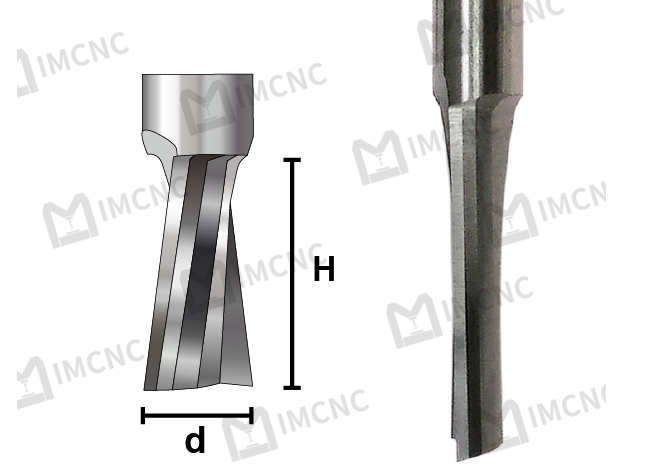 Doppelschneidiger, gerader Eintauchfräser aus Vollhartmetall für die CNC-Fräsung