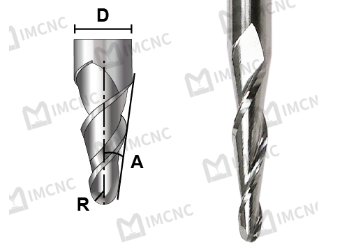 CNC-Bohrer aus Vollhartmetall mit konischer Kugelspitze